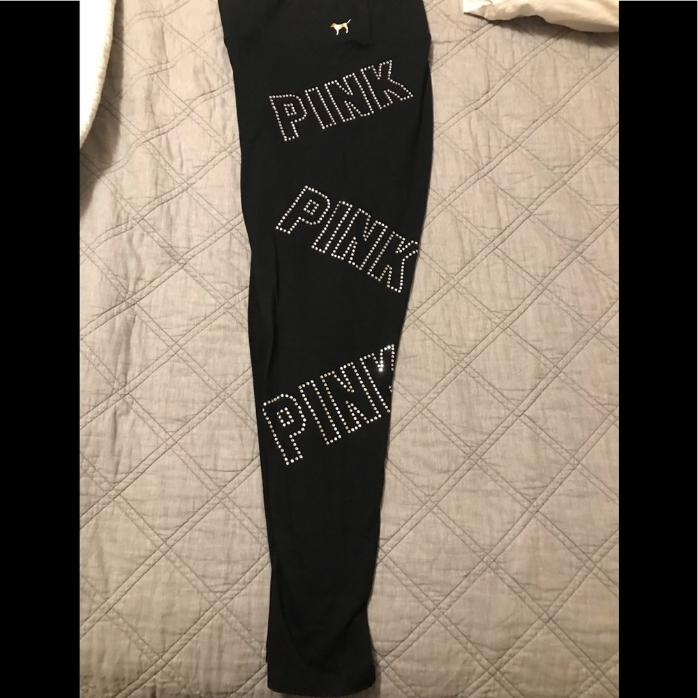 Pink bling leggings XL